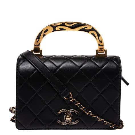 chanel enamel bag|Chanel Top Handle Bags .